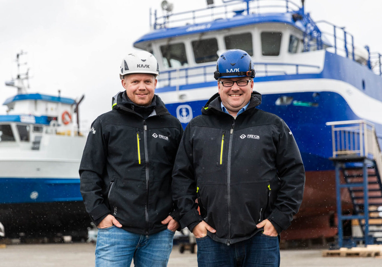 Odd Arne Reiersen og Oddleif Wigdahl i Freyja Fleet Management. Foto: LYKT foto og film